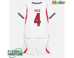 England Declan Rice #4 Replik Heimtrikot Kinder WM 2026 Kurzarm (+ Kurze Hosen)